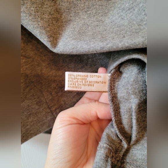 Vesi Organic Cotton Sweater Gray Heather Collared Small - Picture 11 of 13